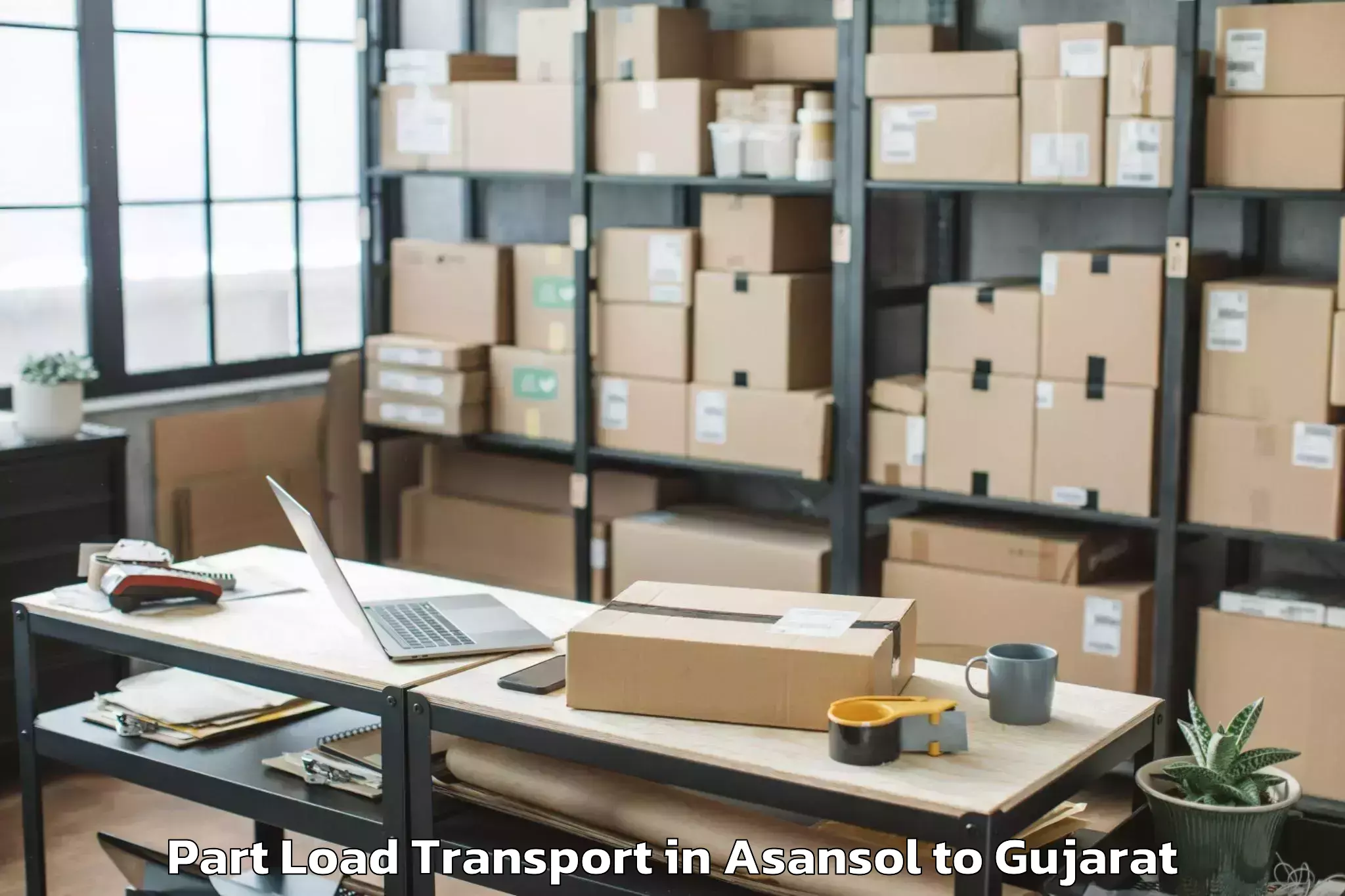 Book Asansol to Santrampur Part Load Transport